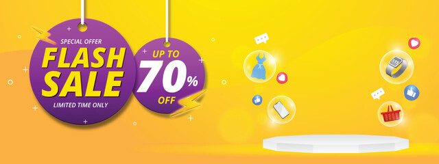 sale banner template design, Special offer composition.
