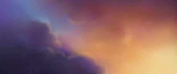 Fototapeta na wymiar sun rays through the clouds digital art for card illustration background