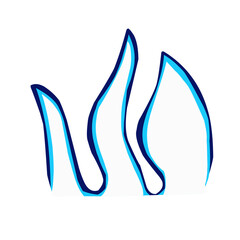 burning blue fire illustration