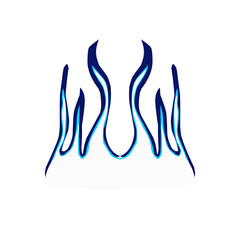 burning blue fire illustration