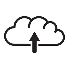 Cloud Upload File Storage Icon Vector Illustration Design