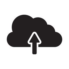 Cloud Upload File Storage Icon Vector Illustration Design