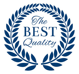 Best quality label. Winner award badge in retro style