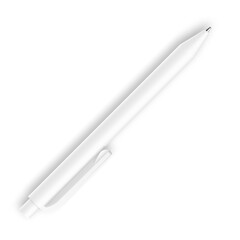 Realistic pen. White blank mockup for brand identity