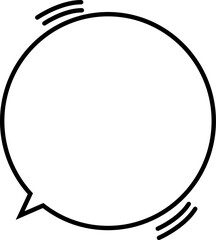 outline speech bubbles on transparent background . chat box or chat vector square and doodle message or communication icon Cloud speaking for comics and minimal message dialog