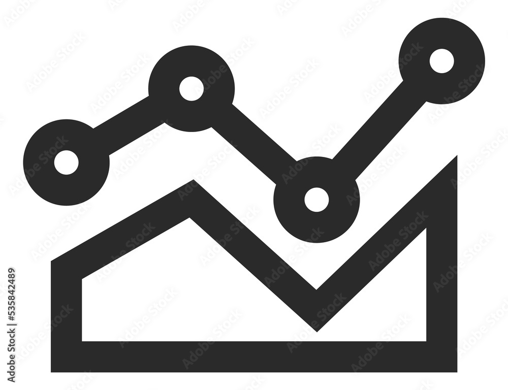 Aufkleber graph icon. statistic symbol. data analysis sign