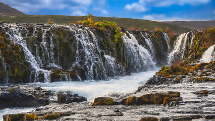 Iceland Waterfall Bruarfoss