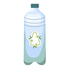 Bottle. Recycle. Ecological sticker. Transparent PNG.