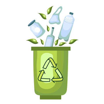 Trash can. Recycling. Transparent PNG.