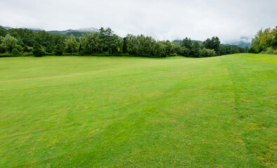 Cloudy sky over the golf course