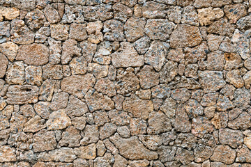 Close up of old stone wall