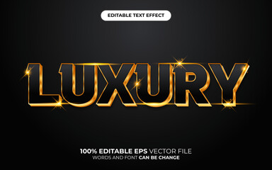 Luxury 3d editable vector text effect style