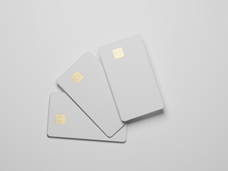Credit card mockup 3d rendering  