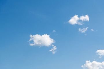 Beautiful blue sky with white clouds