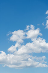 Fototapeta premium Beautiful blue sky with white clouds