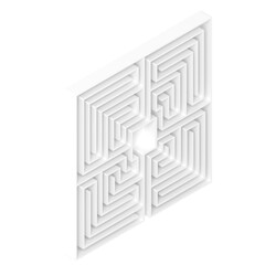 3d rendering illustration of a labyrinth