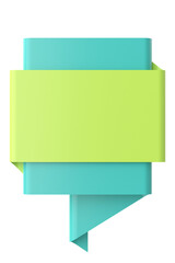 3D speech bubble. Empty banner. 3D illustration.