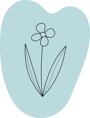 Flower Drawing Doodle Abstract Minimal