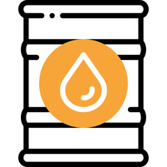 oil barrel flat line icon