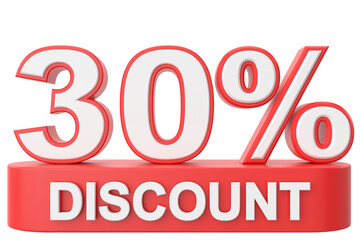 3D thirty percent discount. 30% discount. 30% sale.