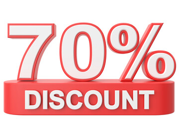 3D seventy percent discount. 70% discount. 70% sale.