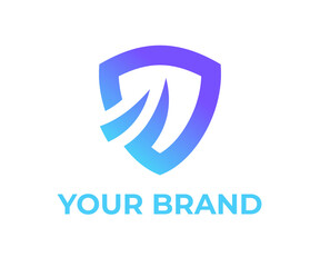 Awesome Gradient Shield Logo Designs Template Icon Premium, suitable for your business or brand