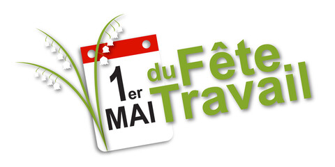 1er mai - muguet et fête du travail illustration