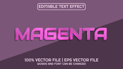 Editable text effect modern 3d and minimal font style