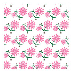 seamless pattern with pink flowers