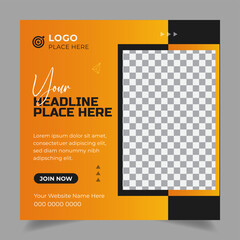 Business Conference webinar and corporate Instagram banner or social media post template
