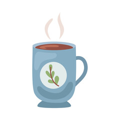 coffee mug with leafs