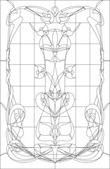 Art nouveau staine glass design