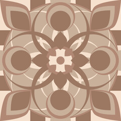 seamless vector illustration floreal and geometric pattern	