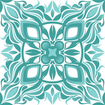 seamless vector illustration floreal and geometric pattern	