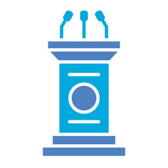 Lectern Glyph Two Color Icon