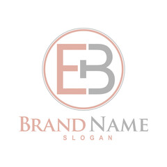 EB letter logo. Unique attractive creative modern initial BE EB or E B initial based letter icon logo