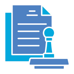 Approval Glyph Two Color Icon