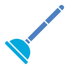 Plunger Glyph Two Color Icon