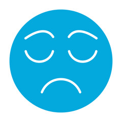 Sad Glyph Two Color Icon