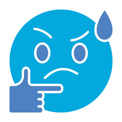 Thinking Glyph Two Color Icon