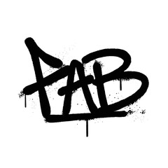 Graffiti spray paint Word Fab Isolated Vector