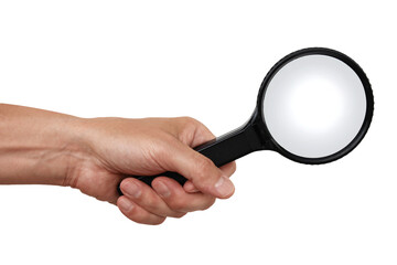 Gesture series: hand with magnifying glass