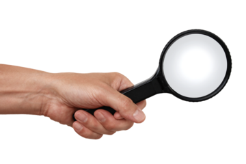 Gesture series: hand with magnifying glass