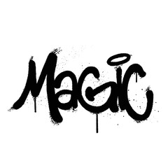 Graffiti spray paint Word Magic Isolated Vector