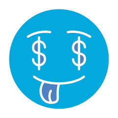 Greed Glyph Two Color Icon