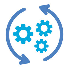Setting Process Glyph Two Color Icon