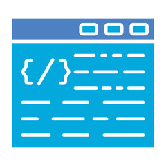 Web Coding Glyph Two Color Icon