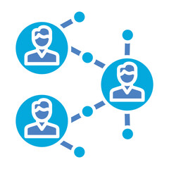 Networking Glyph Two Color Icon