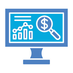 Market Research Glyph Two Color Icon