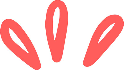 Japanese Manga comic style line elements for character emotion. colorful outline stroke for design element